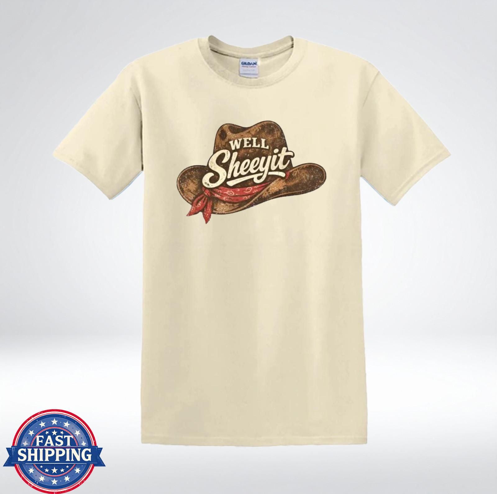 Well Sheeyit Cowboy Hat Shirt Funny Western Vintage Graphic T-Shirt XXL