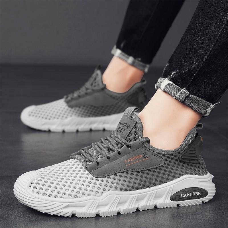 Summer Mesh Hollow Breathable Casual Shoes Light and Comfortable Sports Shoes Large Mesh Running Trendy Shoes