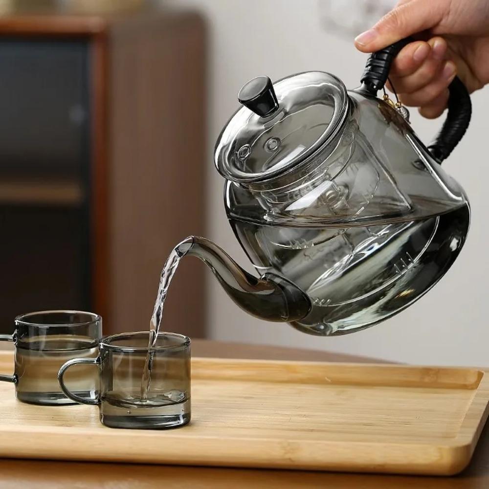 Czajnik ze szkła borokrzemianowego, gruby i odporny na ciepło, o dużej pojemności, elektryczny ceramiczny piecyk do gotowania herbaty, zaparzacz do herbaty