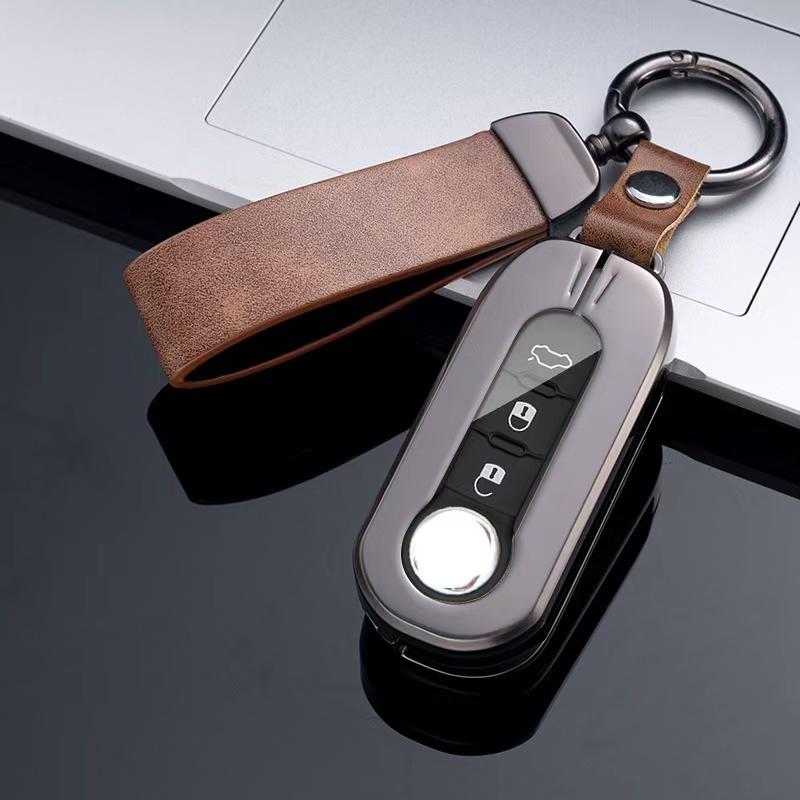 New Metal Car Key Case Cover For Fiat Ducato 500 500L Panda Grande Punto Lancia Musa For Iveco Eurocargo Daily Accessories