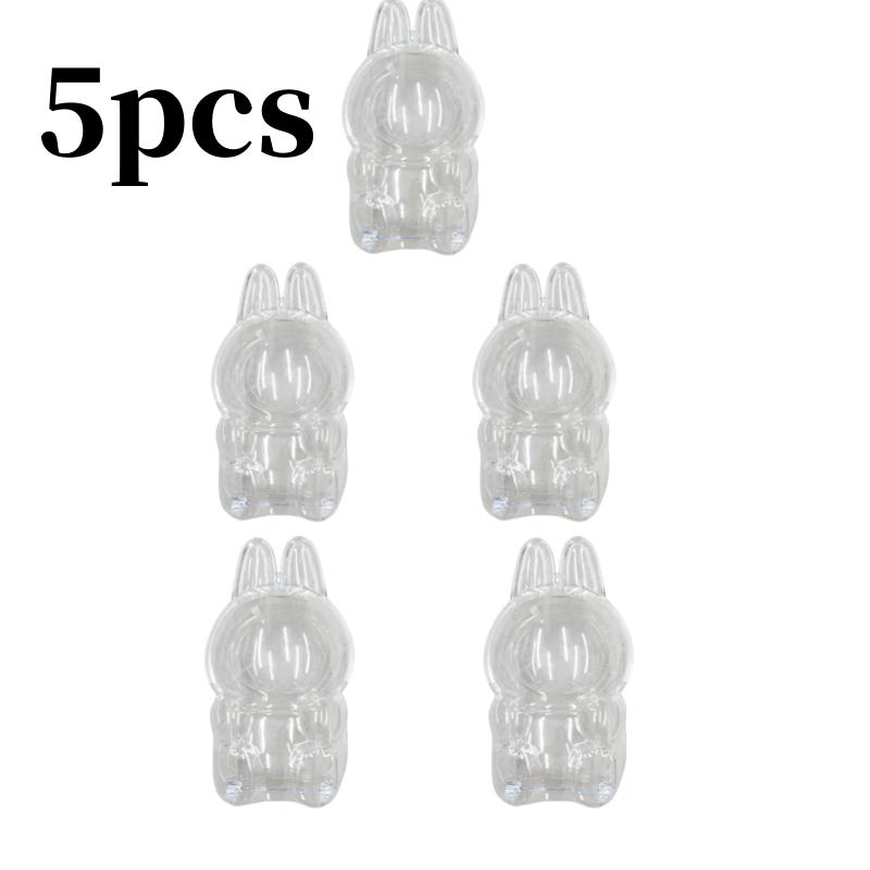 5-1pcs For Labubu Transparent Protective Cover Monster Elf Doll Cover Storage Box Cute Elf Plushie Display Cover for Party Dolls