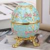 Hand Made Enameled Easter Egg Jewelry Box Organizer Home Desktop Decor Ornaments Gifts