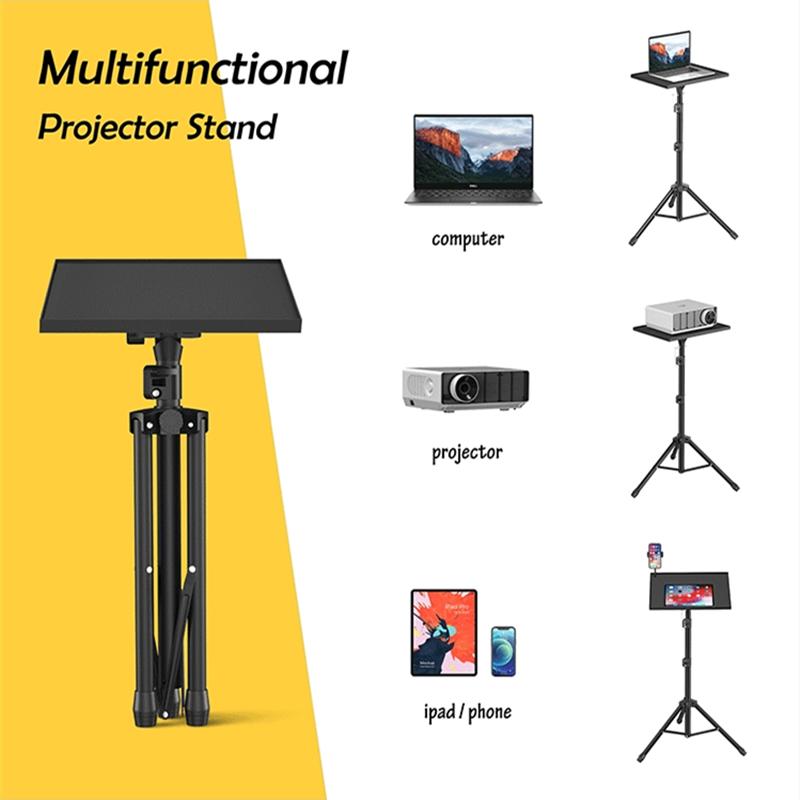 Projector Stand Portable Laptop Bracket With Adjustable Height 22 To 45 Inch Tripod For Presentations Home Cinema Studio Outdoor