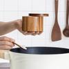 Wood Salt Jar Solid Wood Seasoning Box Wooden Kitchen Seasoning Bottle Storage Seasoning Jar