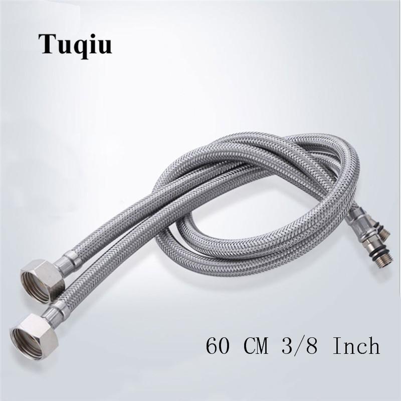 

Шланг для смесителя 50-60 см Гибкий водопроводный шланг Смесители 1/2 ,3/8 Трубка из нержавеющей стали для подачи воды в ванную комнату Шланг