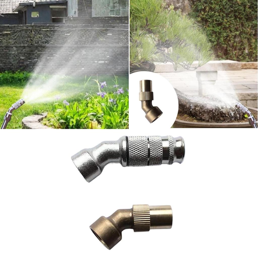 Backpack Spraying Nozzle Tip 45 Degree Adjustable Solid Stainless Steel High Pressure Tool for Farm Greenhouse Plant Irrigation