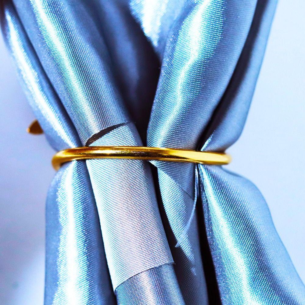 5pcs Gold Leaf Napkin Buckles Electroplated Napkin Holder Wheat Shaped Napkin Ring Banquet