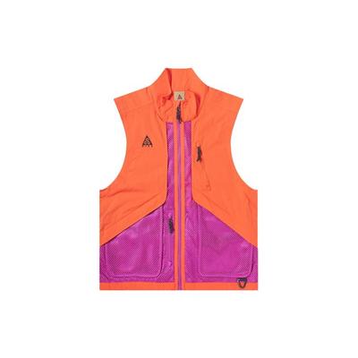Vests Men's Orange Red Stand Collar Moderate Urban Techwear BQ3619-634
