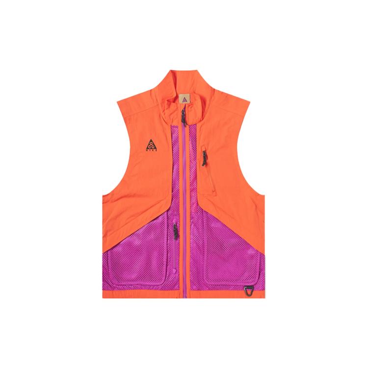 Nike Vests Men's Orange Red Stand Collar Moderate Urban Techwear BQ3619-634