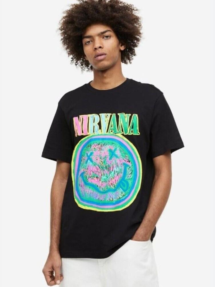 

26 Nirvana x H&M T-shirt Men s Size XS NWT Unisex T-Shirt XXXXL