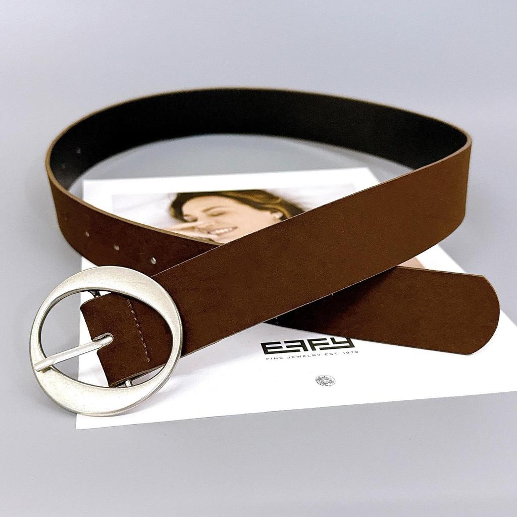 Velvet Buckle Waist Cincher: Women's Simple Belt for Jeans & Dresses