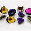 Calcite Geode Painted Turquoise or Purple Crystal