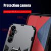 KEYSION Shockproof Armor Case for Samsung A05S A15 A05 Soft Silicone+PC Metal Ring Stand Phone Back Cover for Galaxy A15 A05S 4G