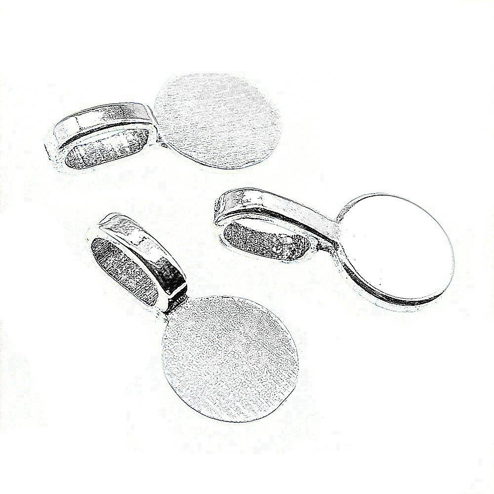 Multi Color Glue On Pad Bails Components For Resin Jewelry Projects Alloy