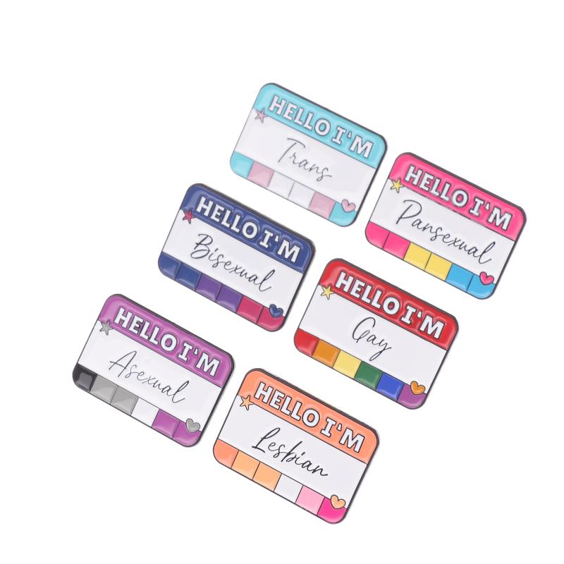 Funny Enamel Brooches Asexual Trans Gay Lesbian Pride Lapel Pins Cute Badges for Backpack Jacket Decoration
