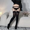 Spring and Autumn Black Velvet Women's Sexy Pantyhose Ins Trend Thigh-Length Unique Pantyhose Garter Stockings