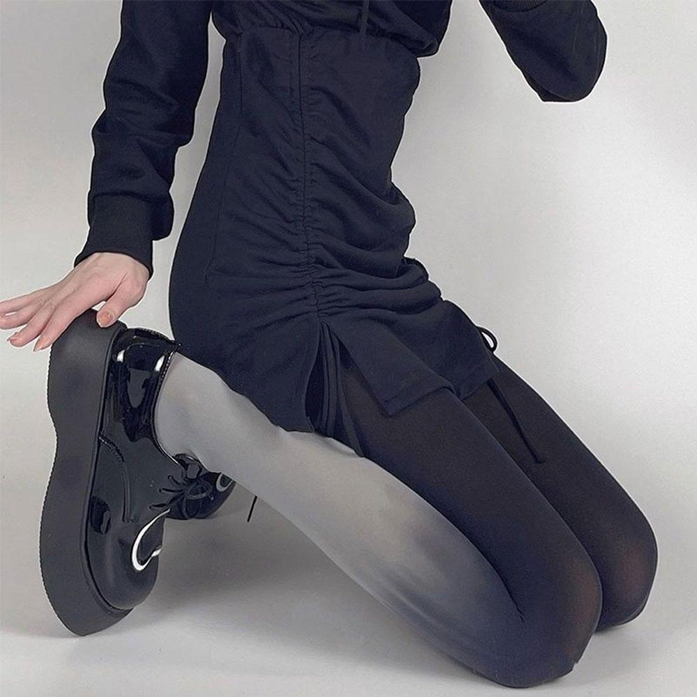 

Женские готические градиентные колготки Y2K, сексуальные нейлоновые колготки с эффектом пуш-ап для чулок Kawaii Lolita, милые чулки Harajuku Club/Party Nights One Size