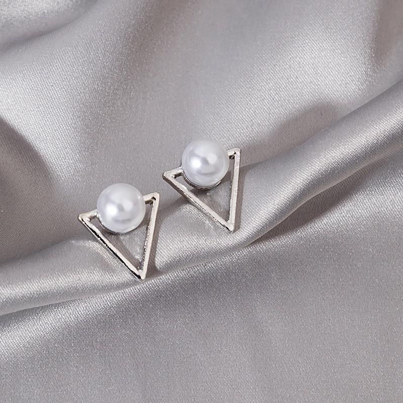 Cross Imitation Pearl Female Elegant Earrings Simple Temperament Korean Fashion Sweet Delicate Earrings Bride Wedding Jewelry