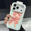 Pouzdro Pro iPhone 17 Pro Max Růžový vzor ibišku Kožená textura Silikonový kryt Pro iPhone 16 Pro Max 15 14 13 12 11 Air 16E
