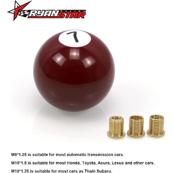 RYANSTAR Shifter 7 Ball Billiard Pool  Shift Knob Universal Stick Shifter Knobs for Car SUV Bus Truck