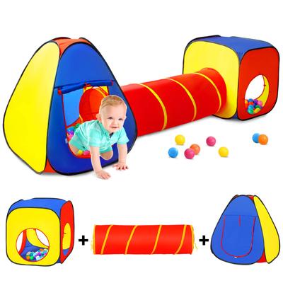 Kids Tent SENODEER Set Ball Foldable Compact Simple Tent Girls Stylish Toy House Indoor Play Equipment Secret Base Gift Present 3-Piece Pool/Ball