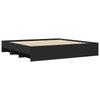 Bed Frame without Mattress Black 180 x 200 cm Engineered Wood