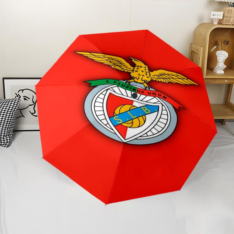 Benfica Theme Automatic Umbrella, Lightweight & Portable, 8 Rib, Perfect for Outdoor Travel, Birthdays, Christmas, Gifts.