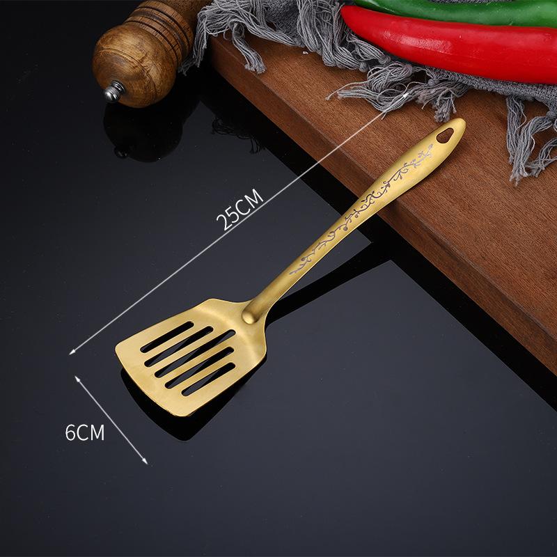 Stainless Steel Spatula Colander Frying Cooking Utensils Wholesale Shovel Hot Pot Household Kitchen Set Utensil Tools Gadgets