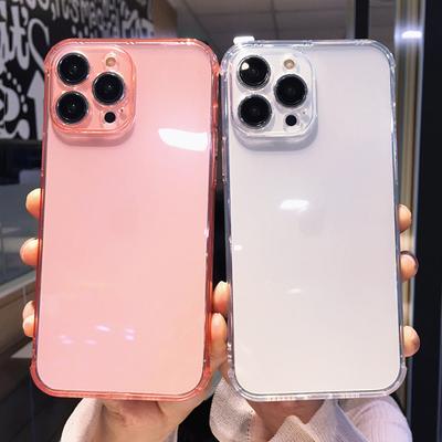 Capa de Silicone Transparente Ultrafina para Celular Para Iphone 14pro 13 12 11 Pro Max Xs Max Xr 14 Plus Capa Traseira Transparente Macia À Prova de Choque