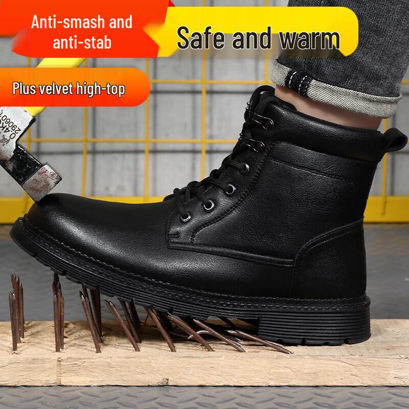 Huinubi Men s Winter High-Top Work Boots 41