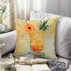 Summer Fruit Drinks Pattern Throw Pillow Cover Waist Cushion Cover Decor Home Decorative Pillowcase Outdoor Patio Supplies