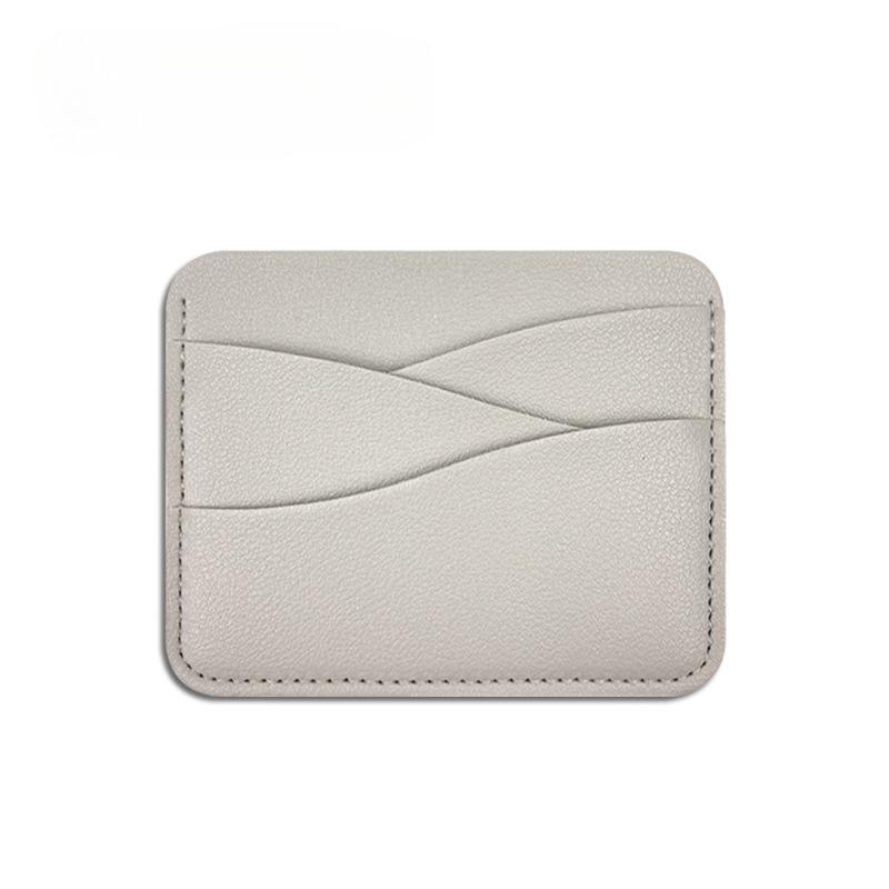 4 Card Slots Wavy Thick Pvc Leather Card Holder Card Holder Large-capacity Soft Leather Card Holder Ins Female