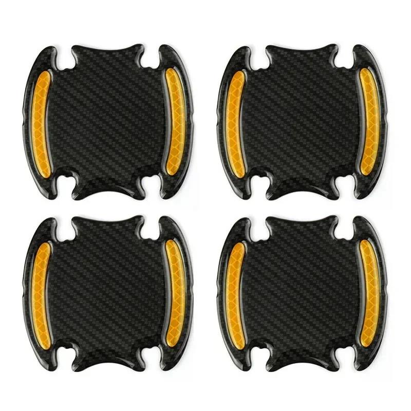 Car Door Bowl Handle Protector Safety Warning Anti-collision Anti-scratch Reflective Strip Exterior Protection Accessories Interior Mirrors 6