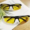 Vision Fashion Glasses Smart Lenses Fashionable Black Frames And Yellow Glasses Modern Fashion Casual Use
