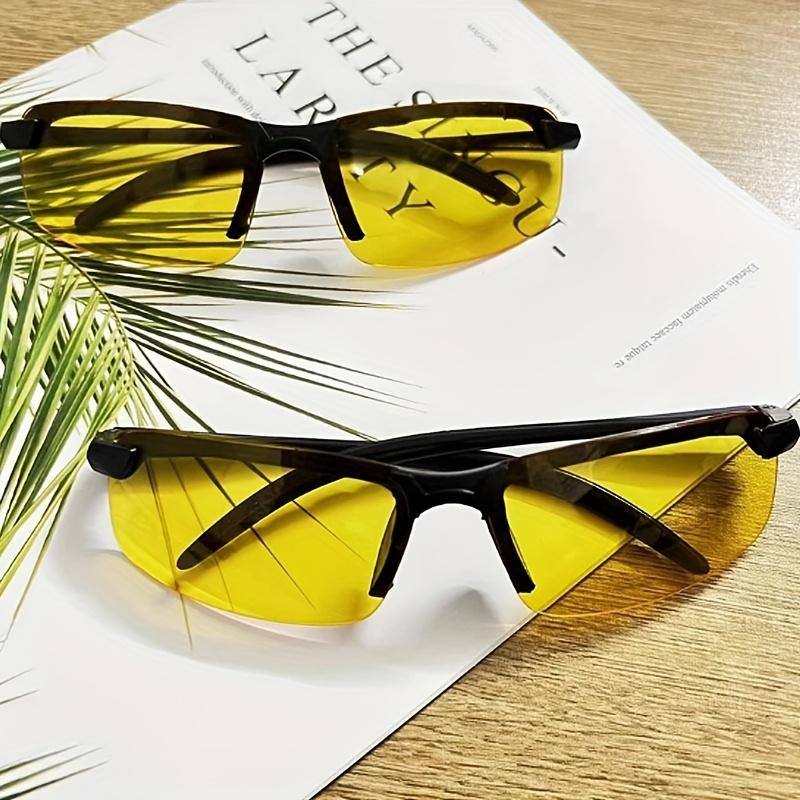 Vision Fashion Glasses Smart Lenses Fashionable Black Frames And Yellow Glasses Modern Fashion Casual Use