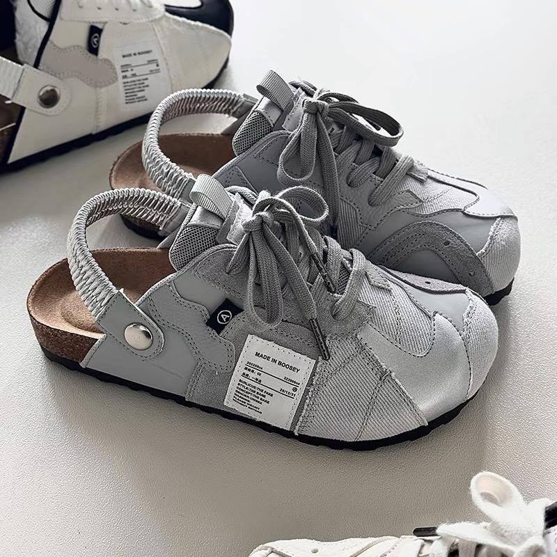 

Женские сандалии на плоской подошве Летняя уличная обувь 2025 Новые балетки на тонком каблуке Универсальные шлепанцы 40 серый