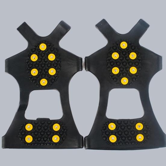 1 Pair Ice Cleats Crampons with 10 Studs Men Women Winter Outdoor Walking Ice Snow Traction Grips Non-slip Shoes Boot Spikes Grippers