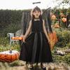 2026 Halloween-Kostüme für Kinder: Engel, Teufel und Vampir Cosplay Dunkles Nachtelfen Kinderkleid für Mädchen