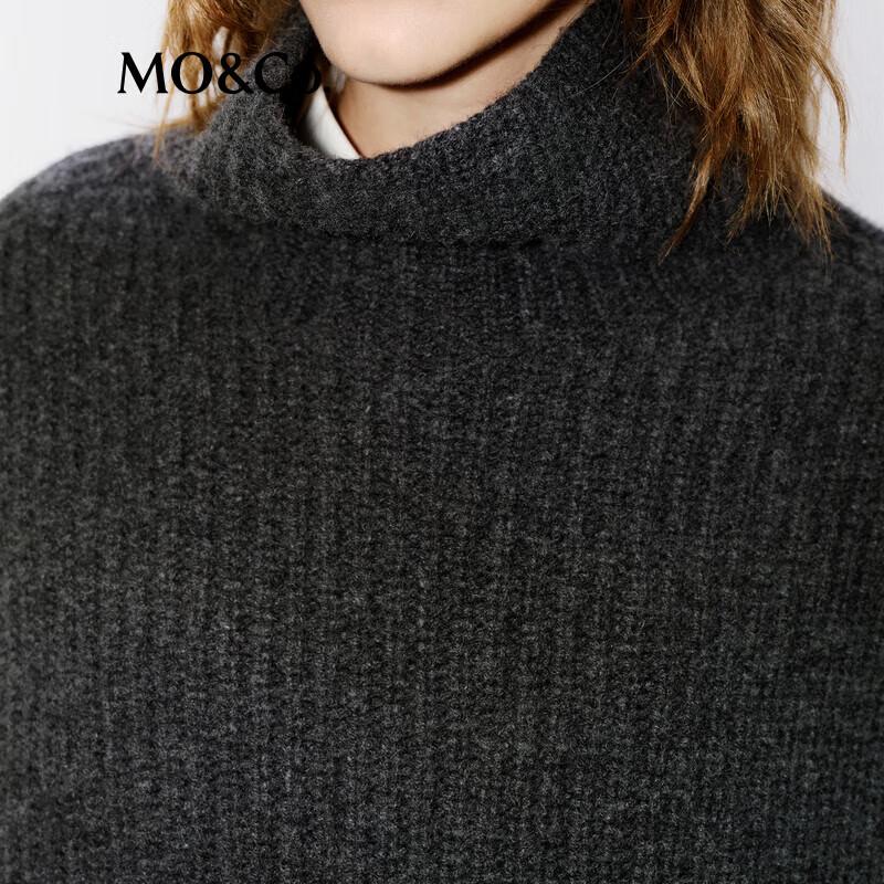 MO&Co. C+ Series Wool Blend Coat with Detachable Shawl Belt