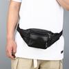 Leather Zipper Closure Waist Bag Men's Outdoor Waterproof Pocket Pouch Fanny Shoulder Bags Purse Travel Riding