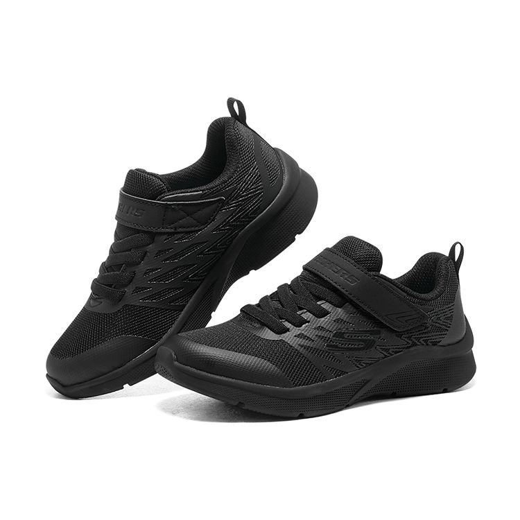 Skechers Comfortable Durable Shock-Absorbing Wear-Resistant Low-Top Kids Running Shoes Kids Sneaker Black 302617L-BBK