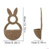 Rabbit Shape Basket Woven Plastic Easter Basket Wall Hanging Ornament For Holiday Decoration Indoor and Outdoor Display
