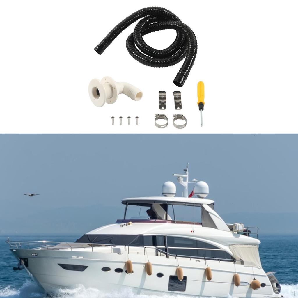 Bilge Pump Hose Installation Kit Marine Thru Hull Fitting Plumbing Screws Clamps PP