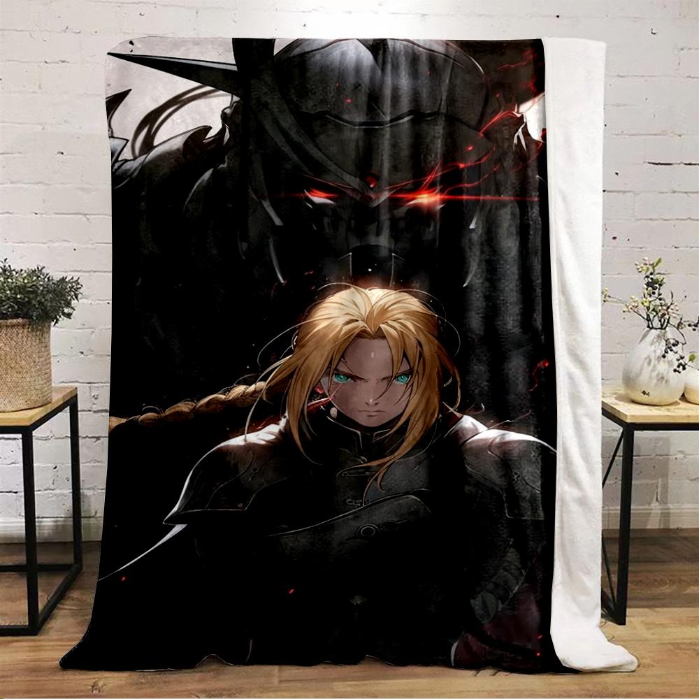 Blonde Warrior with Armor & Dark Knight. Flannel blanket for bedroom, living room, sofa, and nap sofas.