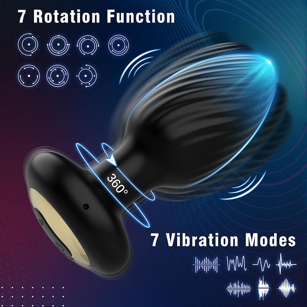 Adult Sex Toys for Men Prostate Massager - Games Vibrators Remote Control, Adult Toys Anal Plug Vibrating Butt Plug with 9 Vibrating Rotation Mode