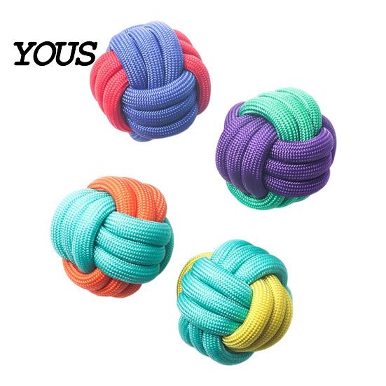 Durable Dog Rope Toys Woven Braided Toy, Cotton Knotted Chew Aggressive Anxiety Relief for Dogs Interactive Tug-of-War Ring Pet Toy Indoor And Outdoor