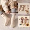 Frottee-Futter Warme Plüschsocken Verdickt Mittellang Gemütliche Socken Kawaii Kinder Thermosocken