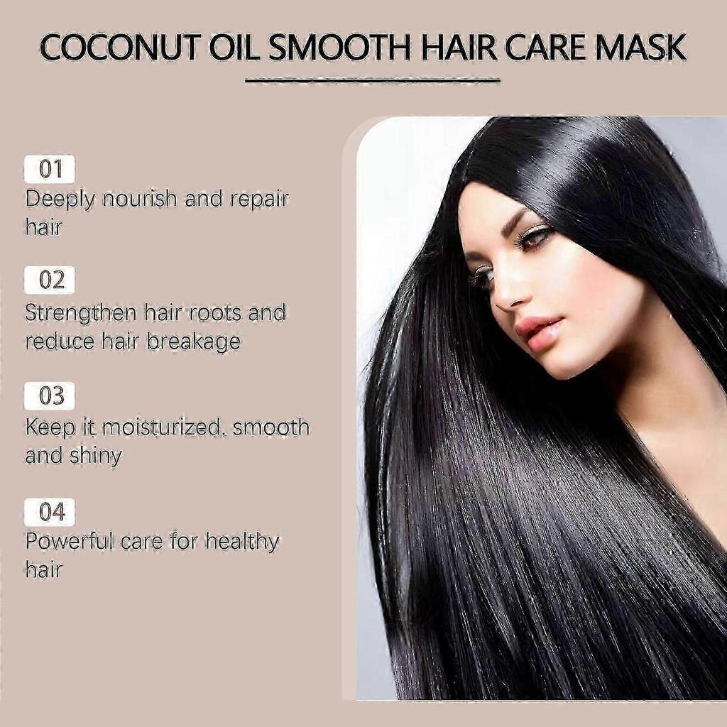 Wiyun Coconut Oil Hair Mask for Deep Hydration and Smoothing - Nourishes and Repairs Dry Hair