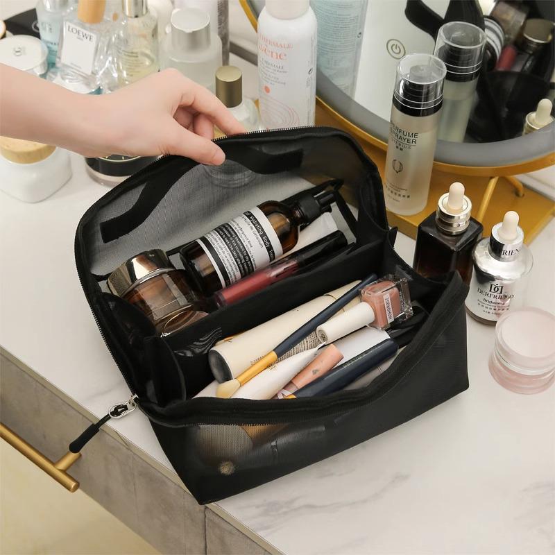 High-Capacity Women's Travel Cosmetic Bag: Stylish and Portable Toiletries Organizer