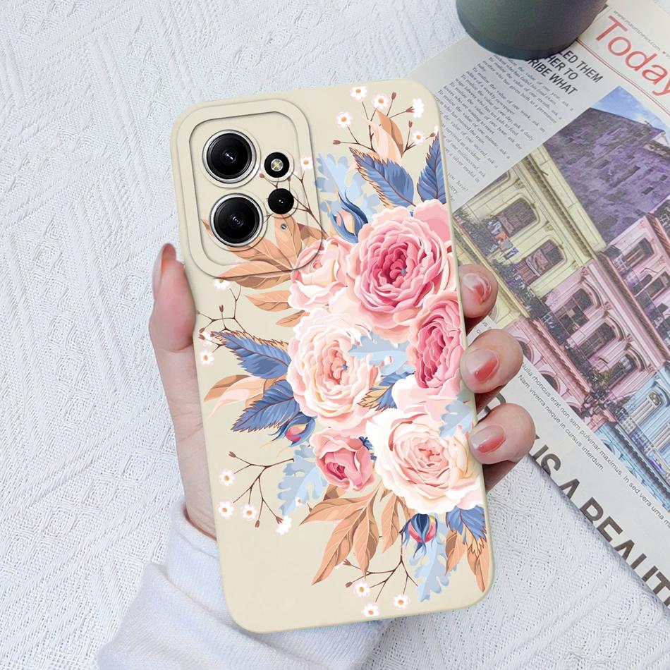 Cases For Xiaomi Redmi Note 12 12S 4G 5G Cute Patterned Liquid Silicone Anti Knock Back Cover For Redmi Note 12 S Funda Bumper